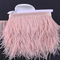 1 metras 8-10 cm pločio stručio plunksnų apdaila Plunksnų puokštės Juostelė Kraštas Vestuvių vakarėlio dekoravimas Light pink