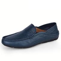 Vyriški Laisvalaikiai Vyriški mados prekės ženklo Loafers Mocasins Vyriški natūralios odos vyriški plokščiapadžiai batai 44 tamsiai mėlyna spalva