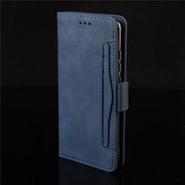 Samsung Galaxy XCover 7 atverčiamas telefono dėklas Samsung XCover 7 odinis su kelių kortelių skyriais mobiliojo telefono piniginės dėklas For Samsung XCover 7 tamsiai mėlyna