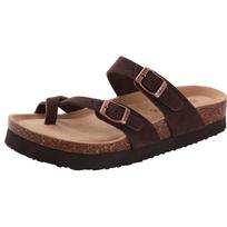 Litfun Women's Cork Footbed Slide Sandals Classic Summer Beach Slippers For Men Slip-on Cork Sandals With Adjustable Buckle 2024 39 black