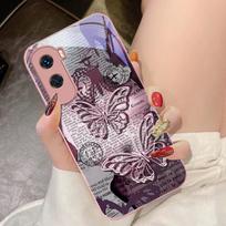 Vintage Butterfly For Honor 200 90 8X 9X Pro Lite P50 P40 Nova 10 11i P60 Magic4 6 Mate 20 50 Tempered Glass Phone Case For Huawei P40 Pro gray