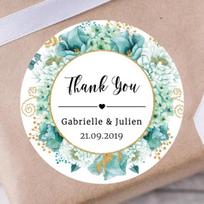 Custom Wedding Stickers, Invitations Seals, Favors Gift Labels, Birthday, Baby Shower, Party, Personalised, 100 Pieces (as the picture,3CM-102 Pieces) blue
