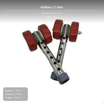 2Pack Silent Wheels Walker Accessories, Adjustable Height, Large Gray & Red 2.5cm Wheel 2.5cm Red Wheel brown