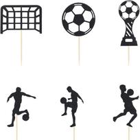 World Cup Football Cake Toppers - Party Baking Picks for Birthday Decorations