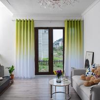 Beatit Universal Leaves permatomos užuolaidos tiulis langų apdorojimo audinys Voile Drape Valance žalia