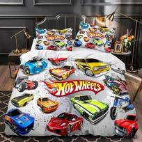 Monstras Sunkvežimis Hot Wheel 3D Spausdintas Antklodės Užvalkalas Pagalvės Užvalkalas Patalynės Komplektas Viengulis Dvigulis Karalienės Karališkas Dydis Miegamojo Dekorui 01 135x200cm 2pcs