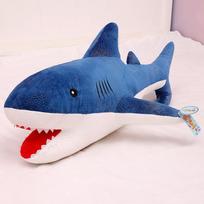 Cute Shark Plush Star Shark Ocean Doll Bed Pillow Sleeping Doll Ragdoll Gift Girl 30cm mėlyna