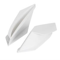 Motorcycle Aerodynamic Winglets Spoiler Wing Universal Modification AccessoryWhite balta