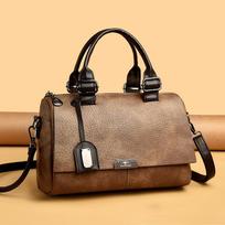 Boston Women's Large Capacity Crossbody Bag, Handbag, Simple Design Purse chaki