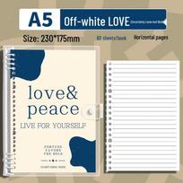 Transparent PVC Soft Shell Binder Notebook: Comfortable, Detachable, Simple Retro British Style Diary beige