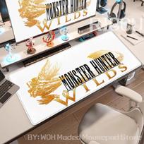 Žaidimas Monster Hunter Wilds Pelės kilimėlis XXL Neslystantis Guminis Kraštas fiksavimas Žaidimų kilimėlis Žaidimų Aksesuarai Kompiuterio Prailgintas Stalo Kilimėlis Kilimas 40cmx90cm(15.7x35.4inch)