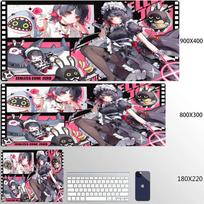 Ellen Joe Mouse Pad Zenless Zone Zero Esports Payers Game Teclado Mat XXL Large Computer Laptop Nonslip Keyboard Game Desk Mat 30x80x0.2cm gray