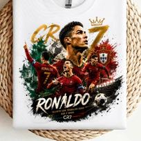 Ronaldo World Cup 2026 PNG, Portugal Soccer Legend CR7 Shirt Design, Sports T-Shirt Design PNG, Football Sublimation PNG, Digital Downloads 150 brown