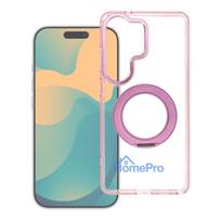 Case for Samsung A17 / A18 Frame Circle Stand compatible with MagSafe pink