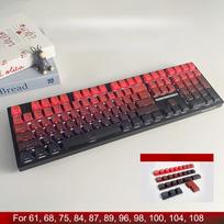 Xiaomi Gradient Translucent Lines Sided Printed Keycaps 133keys for Mechanical Keyboard Blackberry Purple Grey Blue Key Caps Cherry PBT brown