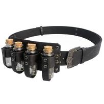 Medieval Knight Costume Halloween Knight Pirate Cosplay Costume Renaissances Costume Accessories Leather Belt Cork Bottle black