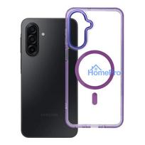 Case for Samsung A17 / A18 Frame Clear Hybrid Mag Cover compatible with MagSafe purple