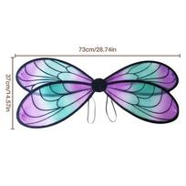Fairy Dragonfly Wings for Girls Cosplay Costume Reusable Role Play Props for Party Masquerade Stage Performance Photography blue