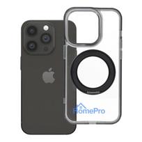 Case for iPhone 14 PRO Frame Circle Stand compatible with MagSafe black