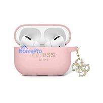 Guess Liquid Silicone Glitter Triangle Charm Case for AirPods Pro 2 Pink