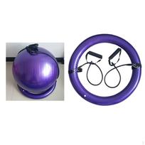 65/75cm Yoga Ball Stability Holder Resistance Bands Handle violetinė