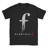 Men T-Shirts Silent Hill F Game Hinako Fashion Pure Cotton Tee Shirt Short Sleeve  T Shirts O Neck Clothing Big Size 4XL gray