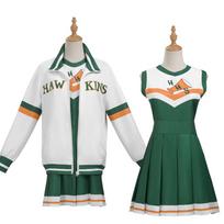 Retro Cheerleader Cosplay Apranga – Kostiumas, Įkvėptas Amerikietiško TV Serialo, Vakarėliams & Renginiams XXL white