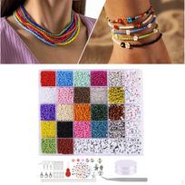 8061Pcs Beads for Jewelry Making Kit with Lobster Clasp Mixed Colors Acrylic Bracelets gray