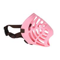 Anti-biting Silicone Dog Muzzle Anti-barking Breathable Dog Mouth Guard Soft Adjustable Dogs Mouth Cover Small To Medium Dog XL rožinė