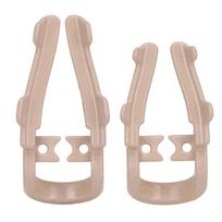 2pcs Dental Rubber Dam Clamps Rubber Barrier Clip Resin Heat Resistant Prevent Swallowing Barrier beige