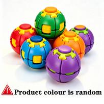 New 3D Printed Deform Press Rotate Ball Fidget Spinner Ball Smooth Rotate Portable Pocket Sensory Anxiety Stress Relief Creative yellow