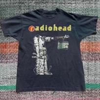 Summer Women's Men's Retro Radio Head Black Band T shirt Neutral Cotton Breathable Short Sleeve Extra Large Loose Casual 150 gray