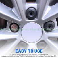 652F Wheel Bolt Caps with Cap Puller Tool for 2003- Wheel Nut Caps Screw Cover Black Auto Accessories gray