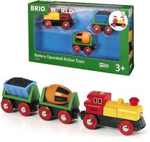 BRIO WORLD jėgos traukinys [3 vnt.] 3 metų ir vyresni (Traukinio žaislas, medinis bėgis, elektrinis lokomotyvas) 33319 gray