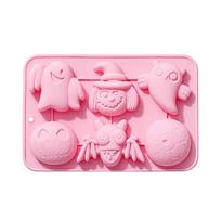 Cake Molds Silicone Cookies Molds Food Grade Baking Mold DIY Kit for Halloween 1 rožinė