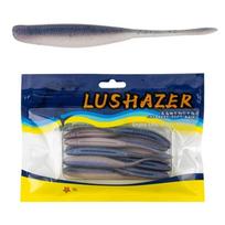 10/18pcs Pack TPE Material Worm Artificial Bait Realistic Soft Bait  For Bass Fishing 10cm-10pcs-E blue