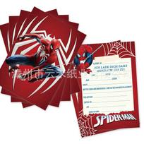 Naujausi 12/24/36 vnt. Kolekcija Miles Morales Ultimate Spider-Man Figūrėlės Gimimo Dienos Šventės Reikmenys Kvietimai Sveikinimo Atvirukai Laiškas Vaikams 12PCS red