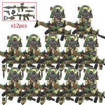 WM2600 Military Figures Soldier Building Block Navy SWAT Special Forces Assault Team Camouflage Troops Vehicle Bricks Toy black