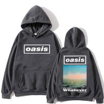 Roko grupė O-Oasis 2025 m. turas Hoodies Vyriški Moteriški Drabužiai Mada Hip Hop Ilgomis Rankovėmis Su Gobtuvu Džemperis Laisvalaikio Per Didelis Hoodie 3XL black
