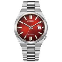 [Citizen] Laikrodis ant riešo, Mechaninis laikrodis ant riešo, Vandeniui atsparus, Raudonas, TSUYOSA Mechanical, NJ0150-56W, Vyriškas, Sidabrinis sidabras