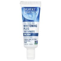 Desert Essence Balinanti dantų pasta su arbatmedžio aliejumi, vėsus mėtos skonis, 28,35 g (1 oz) white