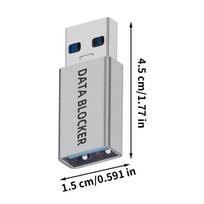 USB Data Blocker Security Adapter Anti-Juice Jacking Protector, Type-C Defender Condom Notebook Mobile Phone PC Charging Safety white