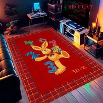 Felix Wonder Carpet Rug for Living Room Bedroom Home Sofa Decoration,Kids play Nonslip Floor Mat 40x60cm( 15x23in ) red