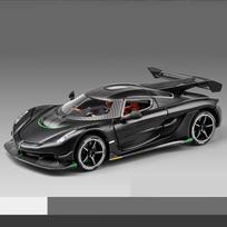 1:24 KNSG Jesko Supercar Diecast Model Alloy Metal Car Pull Back Light & Sound Collection Hobby Decoration Ornaments Present Boy juoda
