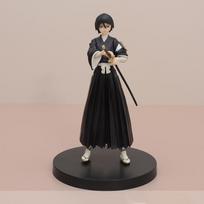 BLEACH Kuchiki Rukia Byakuya Yamamoto Genryuusai Shigekuni PVC Action Figure Anime Figure Model Toys Collection Kids Doll Gift black