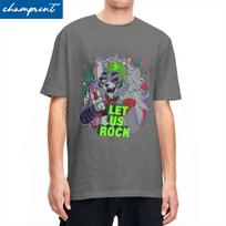 Funny Roxanne Wolf T-Shirt Men Women FNAF Funny Pure Cotton Tees Crewneck Short Sleeve T Shirts Birthday Present Tops XL juoda