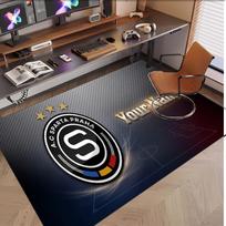 Personalized Crystal Velvet Carpet Sparta Prague Pattern Non Slip Floor Rug 80cmx120cm gray