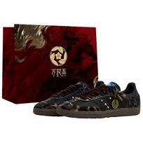 Adidas Originals SAMBA OG Wan Hua Nong, Xuan She, Shopping Bag Low top Skateboard Shoes Unisex Black Gold B75807(Team1023-S-BOX) 36⅔ black
