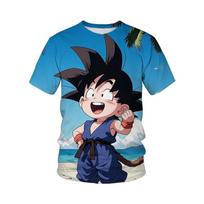 „Dragon Ball“ marškinėliai vaikams, marškinėliai „Anime“ figūrėlės „Son Goku Super Saiyan“ marškinėliai berniukams marškinėliai Vaikiški drabužiai Vasariniai trumpomis rankovėmis 6XL black