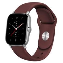 20mm/22mm Watch straps For Amazfit GTS 4/3/2/2e/Mini/GTR 42mm/GTR 4/3 Pro Silicone Bracelet Amazfit helio/balance 2 bip 5 6 band 20mm vyno raudonos spalvos